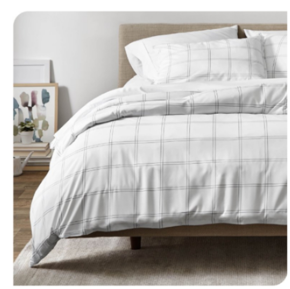 Bare Home Luxury Duvet Cover and Sham Set Queen Size NWT